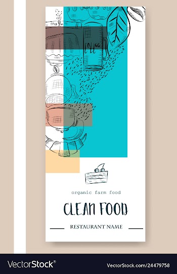 Hand drawn with fast food restaurant menu vector image