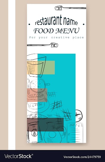 Hand drawn with fast food restaurant menu vector image