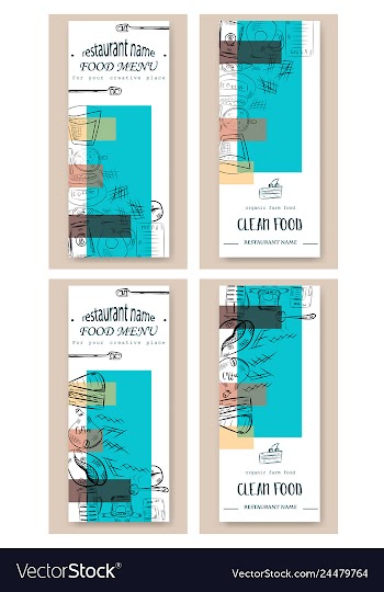 Hand drawn with fast food restaurant menu vector image