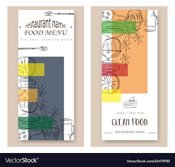 Hand drawn with fast food restaurant menu vector image