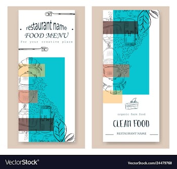 Hand drawn with fast food restaurant menu vector image