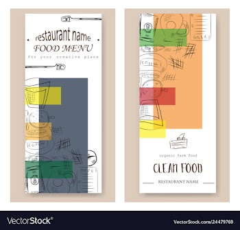 Hand drawn with fast food restaurant menu vector image