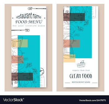 Hand drawn with fast food restaurant menu vector image