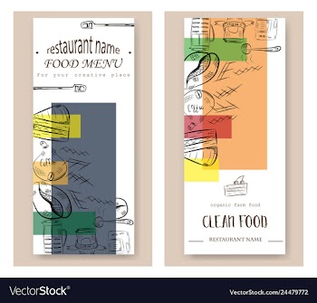 Hand drawn with fast food restaurant menu vector image