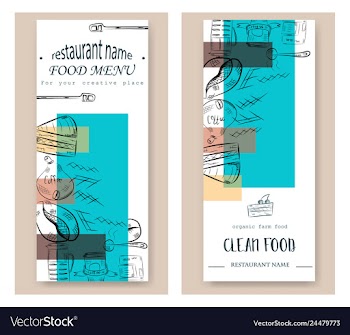 Hand drawn with fast food restaurant menu vector image