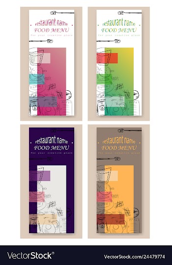 Hand drawn with fast food restaurant menu vector image