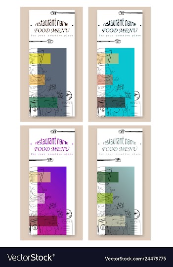 Hand drawn with fast food restaurant menu vector image