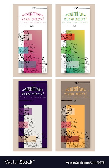 Hand drawn with fast food restaurant menu vector image