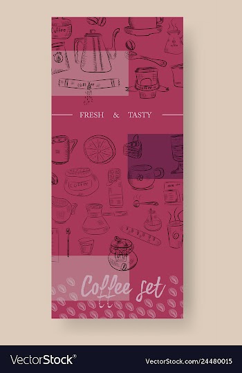 Hand drawn with fast food restaurant menu vector image
