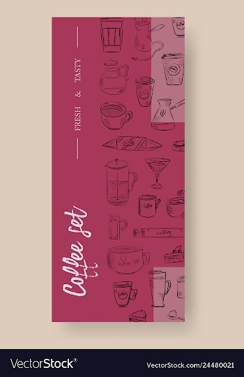 Hand drawn with fast food restaurant menu vector image