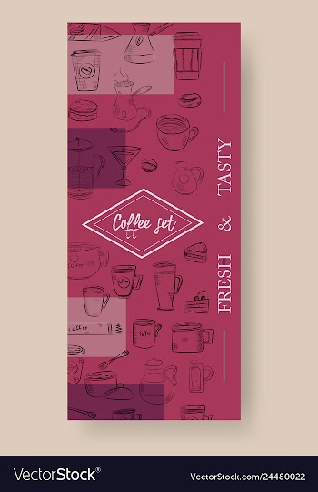 Hand drawn with fast food restaurant menu vector image