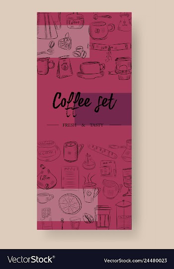 Hand drawn with fast food restaurant menu vector image