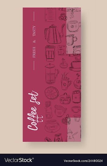 Hand drawn with fast food restaurant menu vector image