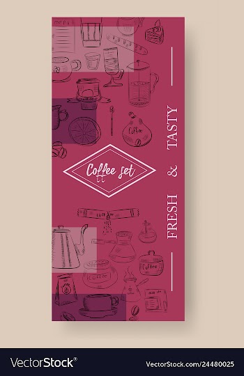 Hand drawn with fast food restaurant menu vector image
