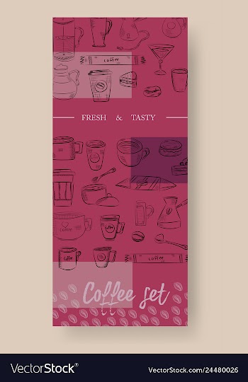 Hand drawn with fast food restaurant menu vector image