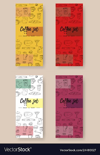 Hand drawn with fast food restaurant menu vector image