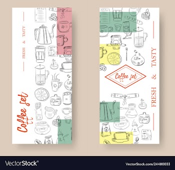 Hand drawn with fast food restaurant menu vector image