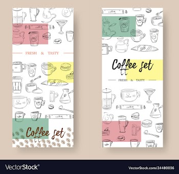 Hand drawn with fast food restaurant menu vector image
