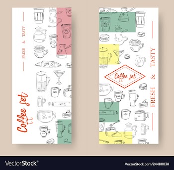 Hand drawn with fast food restaurant menu vector image