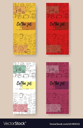 Hand drawn with fast food restaurant menu vector image