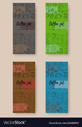Hand drawn with fast food restaurant menu vector image