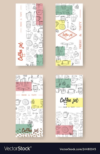 Hand drawn with fast food restaurant menu vector image