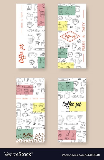 Hand drawn with fast food restaurant menu vector image