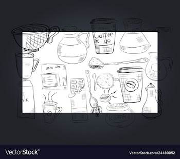 Hand drawn with fast food restaurant menu vector image