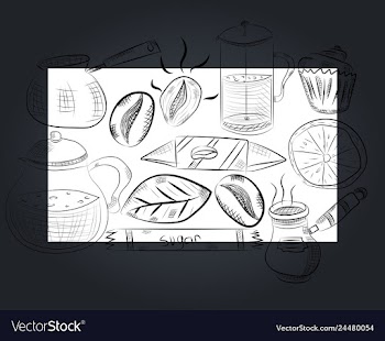 Hand drawn with fast food restaurant menu vector image