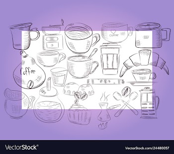 Hand drawn with fast food restaurant menu vector image