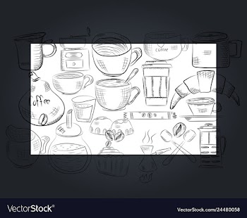 Hand drawn with fast food restaurant menu vector image