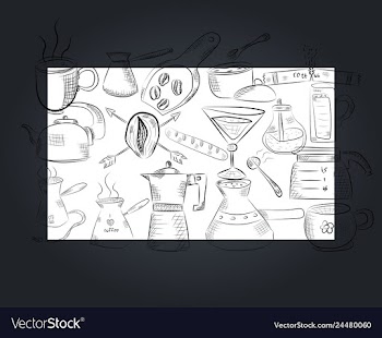Hand drawn with fast food restaurant menu vector image