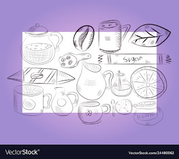 Hand drawn with fast food restaurant menu vector image