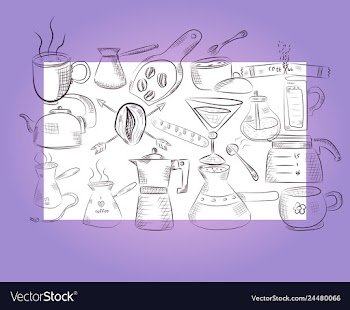 Hand drawn with fast food restaurant menu vector image