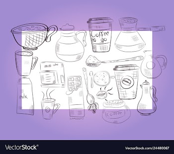 Hand drawn with fast food restaurant menu vector image