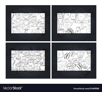 Hand drawn with fast food restaurant menu vector image