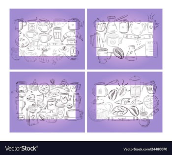 Hand drawn with fast food restaurant menu vector image