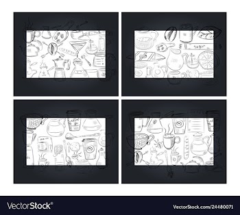 Hand drawn with fast food restaurant menu vector image