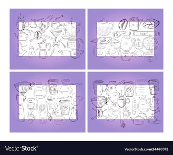 Hand drawn with fast food restaurant menu vector image