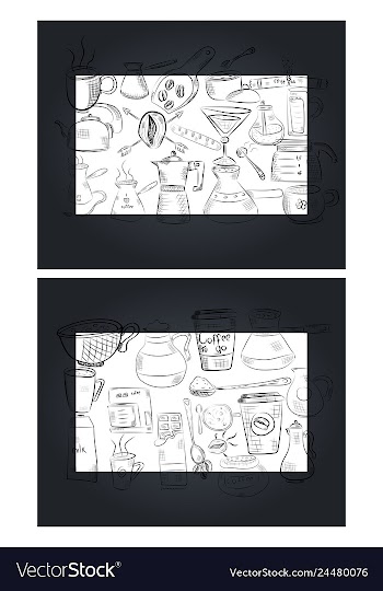 Hand drawn with fast food restaurant menu vector image