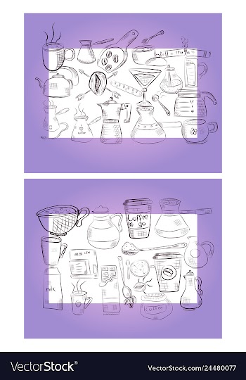 Hand drawn with fast food restaurant menu vector image