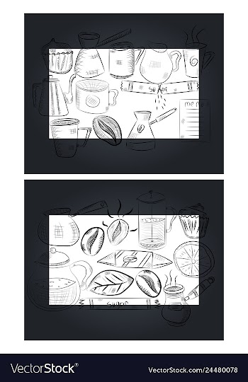 Hand drawn with fast food restaurant menu vector image