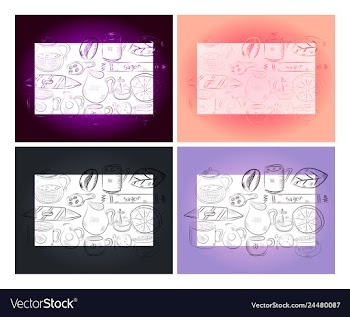 Hand drawn with fast food restaurant menu vector image