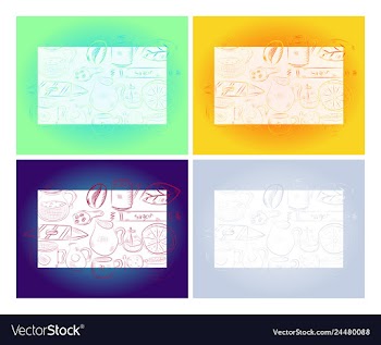 Hand drawn with fast food restaurant menu vector image