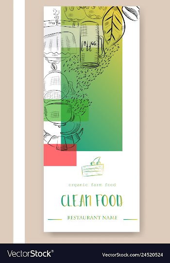 Hand drawn with fast food restaurant menu vector image