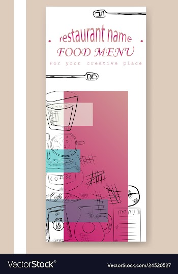 Hand drawn with fast food restaurant menu vector image