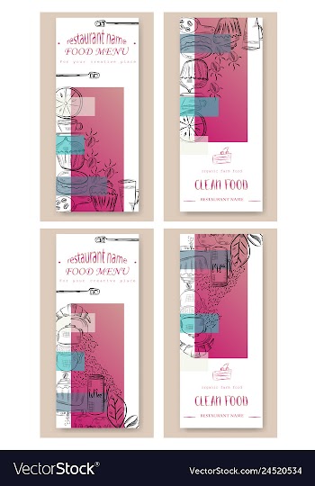 Hand drawn with fast food restaurant menu vector image