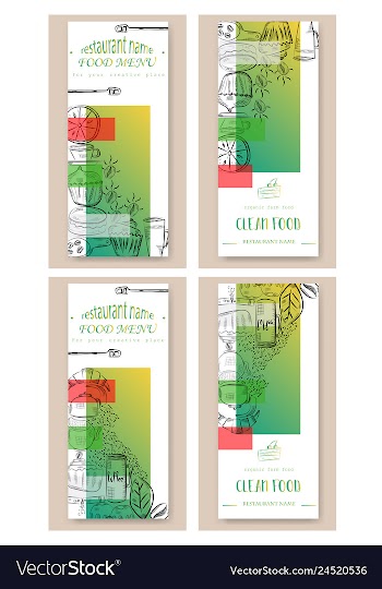 Hand drawn with fast food restaurant menu vector image