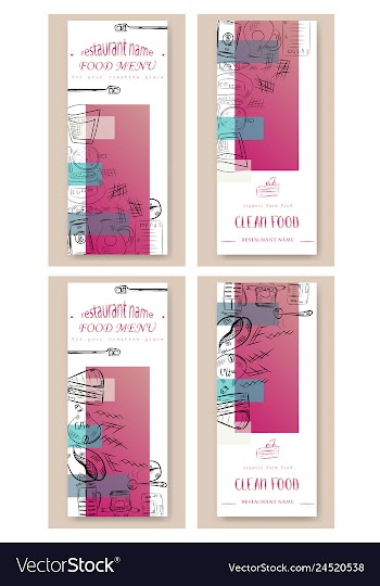 Hand drawn with fast food restaurant menu vector image