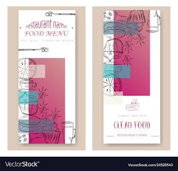 Hand drawn with fast food restaurant menu vector image